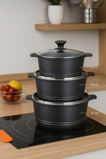 SONEX Die Cast Aluminum Non-Stick Omega Super Set 8pcs, Induction Ready