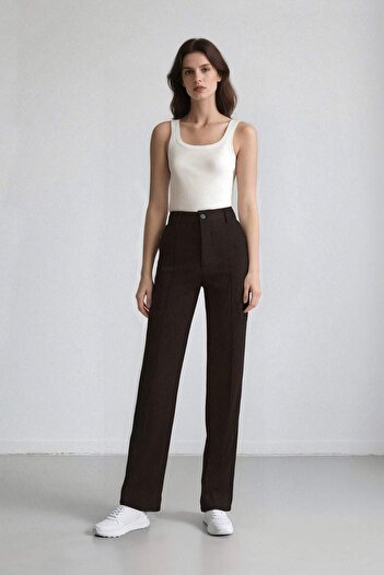 DeFacto Straight Fit Double Pockets Regular Waist Standard Length Pants E4660Ax25Sp