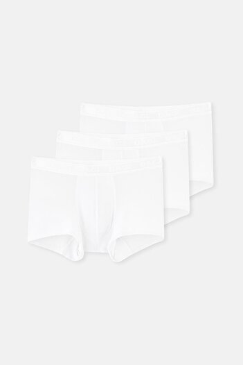 Dagi White Basic Micro Modal 3-Piece Boxer