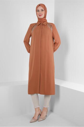 Alvina STONE TASSEL DETAILED SIDE SLIT TUNIC 43545