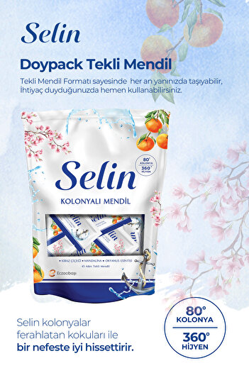 Selin Kolonyalı Mendil - 45 Adet