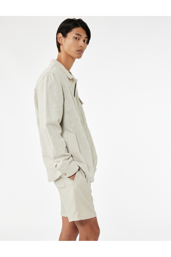 Koton Relaxed Cut Pocket Detailed Cotton Lace-Up Shorts