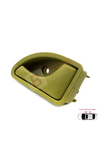 Bross Otomotiv Right Inner Door Release Handle Mustard Compatible for Renault Kangoo I Twingo Mk1 Nissan Kubistar X76 8200259376