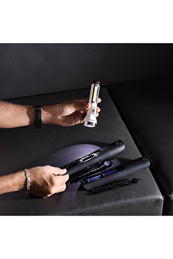 KRYPTON Compact Rechargeable Led Flashlight | Hi-bright 2w 3w Cob | 1200mah | For Outdoor & Emergency