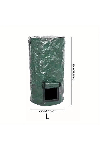 Choice G3398B 34Gallons 1 Pack, 34 Gallon Compost Bin Bag, With Sunroof, Zippered Lid And Handle, Reusable