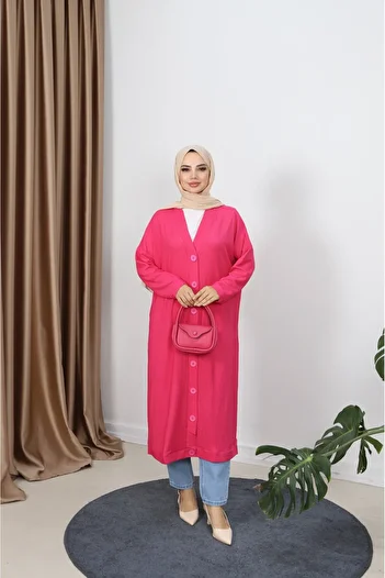 NİSUM MODA Bürümcük Long Cardigan
