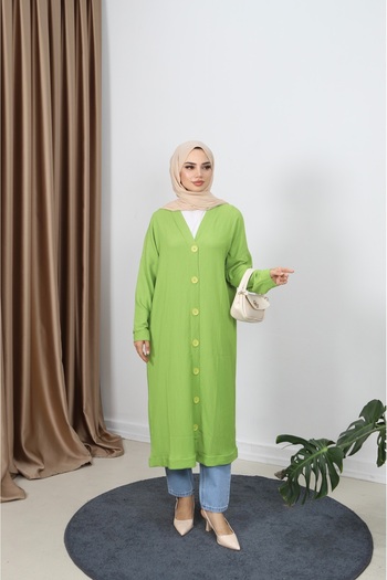 NİSUM MODA Bürümcük Long Cardigan