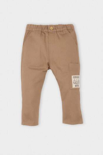 DeFacto Baby Boy Woven Label Elastic Waist Gabardine Trousers D5692A524Wn