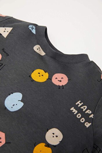 DeFacto Erkek Bebek Pijama Takım Desenli Uzun Kollu Üst Beli Lastikli Uzun Alt D8653A524AU