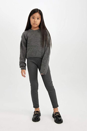 DeFacto Girl's Basic Plain Standard Length Leggings 3161724