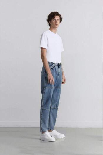 DeFacto %100 Pamuk Relax Fit Rahat Kesim Geniş Paça Jean Pantolon D8779AX24AU