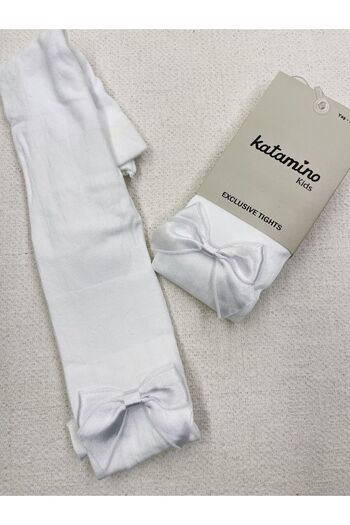 Katamino Benna Girl's Pantyhose with Bow Detail