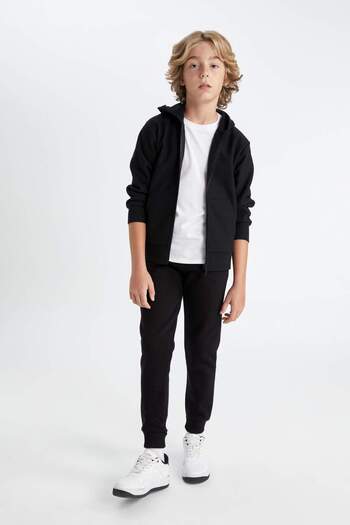 DeFacto Boy's Black Waist Elastic Pocket Jogger School Sweatpants W0773A624Au