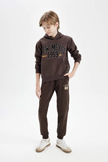 DeFacto Boy's Waist Elastic Pocket Printed Jogger Sweatpants C9778a824wn