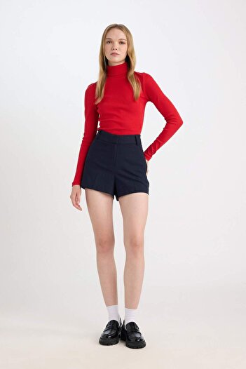 DeFacto Coool Slim Fit Slim Fit Normal Waist Basic Straight Shorts 3164932