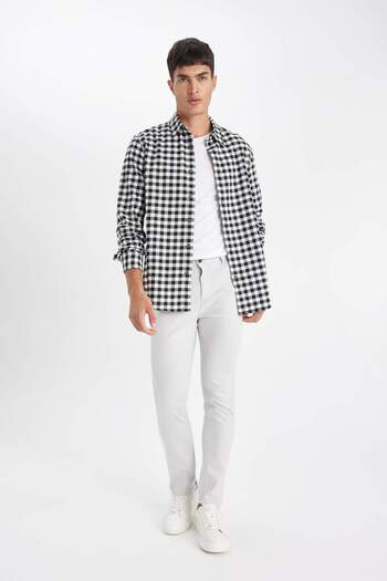 DeFacto Pantolon Slim Fit Dar Kesim Cepli Dar Paça C9436AX24AU