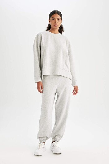DeFacto DeFactoFit Oversize Geniş Kalıp İnce Sporcu Eşofman Altı Çift Cepli Jogger Paça Standart Boy Skuba D