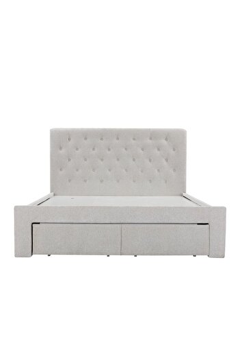 Danube Home Bacia 150x200 Queen Bed with 2 Front Drawers - Light Grey L218xW162xH111cm