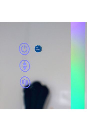 Danube Home Alric Floor Mirror with RGB LED Lights & Bluetooth Speaker - White - 70x3x170cm - 2-Year Warranty
