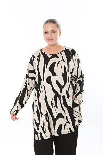 XL Modam Women's Lycra Viscose Plus Size Tunic (Chest Size 150cm)