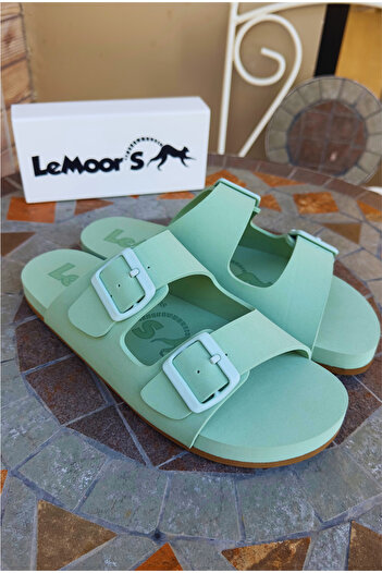 Lemoors Scarlet Water Green Color Inside and Above Eva Sole Rubber Daily Slippers Suitable for Beach Use
