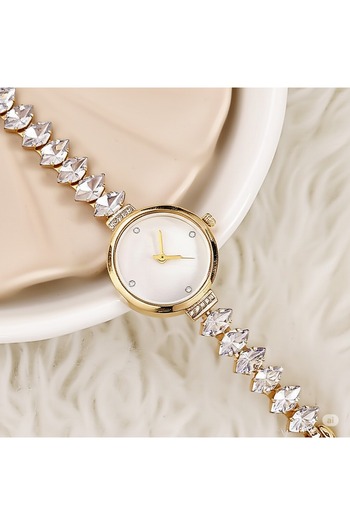 FAMEMUS ACCESSORY Drop Crystal Stone Bracelet Watch