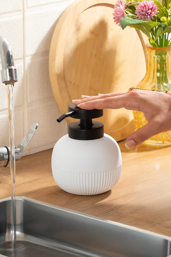 Porsima 3119 Bathroom and Kitchen Liquid Soap Dispenser 450 ml White