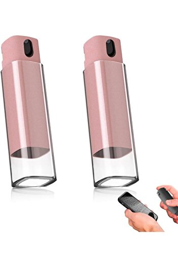 Taimi 2-Pcs 2-in-1 screen cleaner with spray and cloth perfect for phones tablets and laptops. Pink