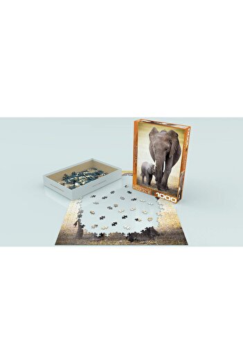 Eurographics Puzzle 1000-Pcs Elephant & Baby 6000-0270