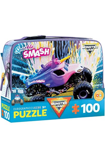 Eurographics Puzzle 100-Pcs In Lunch Bag - Monster Jam Sparkle Smash 9100-5947