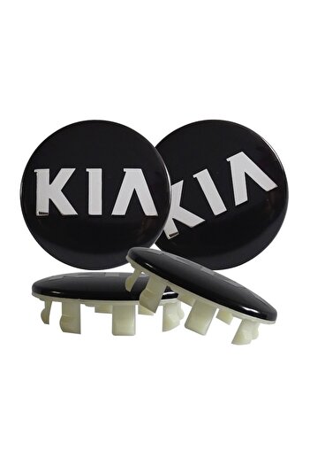 Kia Set 4 capace pentru jante din aliaj, 58 mm, crom negru