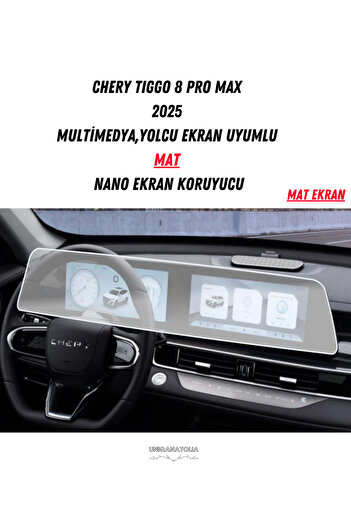 UniqAnatolia Chery Tıggo 8 Pro Max 2025 Digital Instrument and Multimedia Compatible Matte Screen Protector