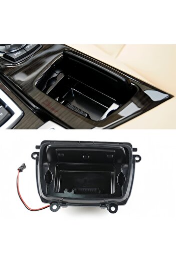 SZJY Interior Casing Ashtray Central Console Armrest for BMW 5 Series F10 F11 F07, OE 51169206347, Black