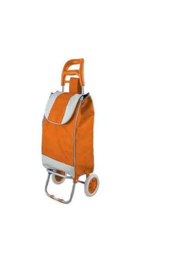 OEM Shopping Cart with 2 Wheels Grunberg Color White-Orange