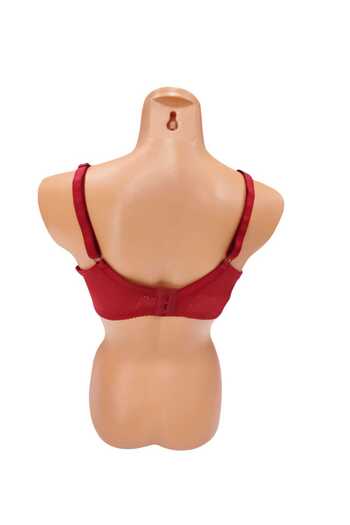 wear treasure C Cup Wireless Sponge Front Fabric and Tulle Detailled Side Support Wire Recovery Bra