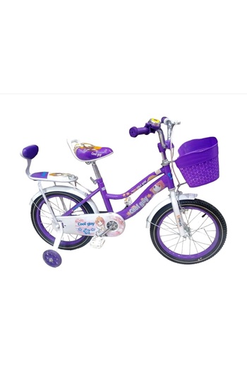 rexa Girls bike Size 20 Inch Children Bicycle With Training Wheels basket bell Purple