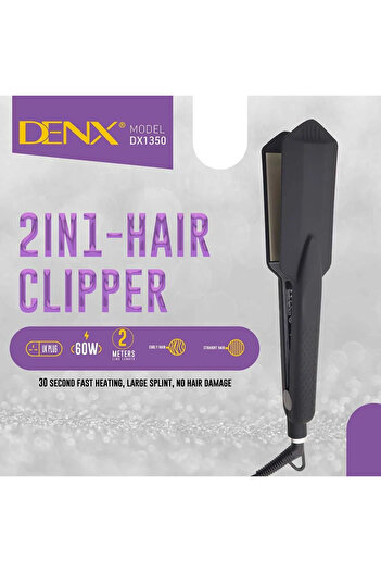 Wasat ELArab DENX DX1350 2-in-1 Hair Straightener and Curler with Fast Heat Up