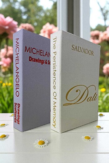 BayCazip 2-Piece Fabric Covered Book-Looking Decorative Box |   Gift & Jewelry Box