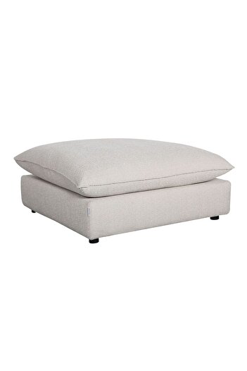 Danube Home Napoleon 1-Seater Ottoman Fabric Modular Sofa - Beige - Solid Wood - 2-Year Warranty - 109x109x47cm