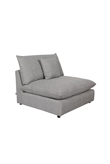 Danube Home Napoleon 1 Seater Armless Fabric Modular Sofa – Grey L103xW108xH91cm