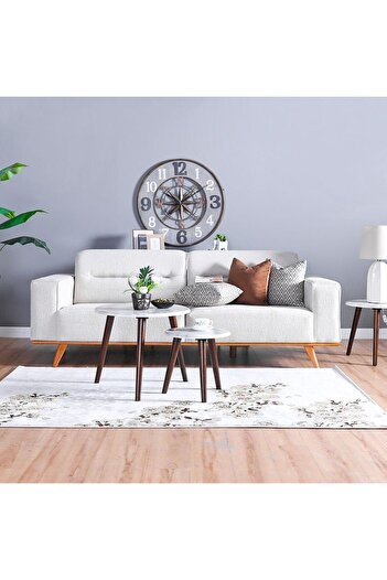 Danube Home Kelbek 3 Seater Fabric Sofa L220xW85xH81cm