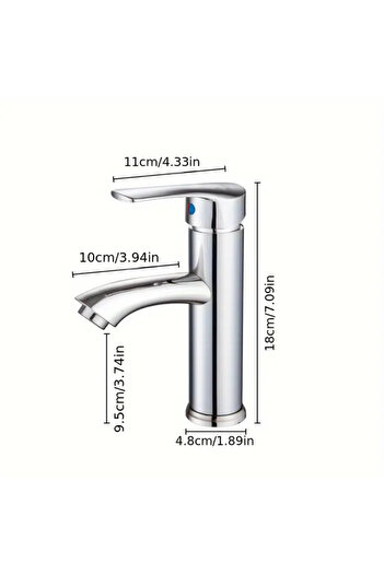 chinese 6 Pieces of Low Price Chrome Basin Mixer with 60cm Hoses