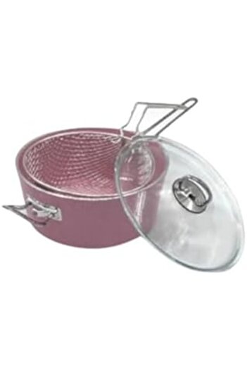drobina Granite Turkish Fry Pan 24 cm by (Pink)