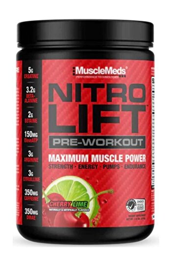 MuscleMeds نيترو ليفت قبل التمرين بنكهة الكرز والليمون 522 جرام
