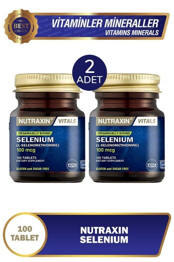 Nutraxin Selenium 100 Mcg 100 Tablets 2 Pieces