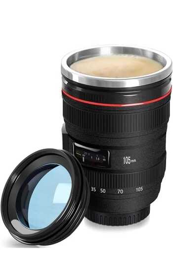MRShopping Mr Objective Mug Lens Mug Thermos Mug Decorative Gift for Photography Enthusiasts 350 ml