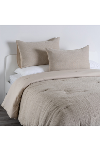 Boutique Blanche 3pcs jacquard super king comforter set, beige 260*240cm