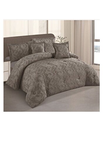 smart home Premium bedspread made of 100% microfiber, double-filled duvet set, 6-piece set, 250x230cm