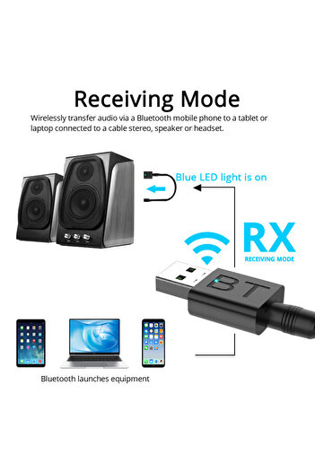 Deppo Trend Araç içi Bluetooth Kiti USB 3.5mm Jack Bluetooth Receiver Aux Kablo Wireless Araç Kiti Kablosuz Kit