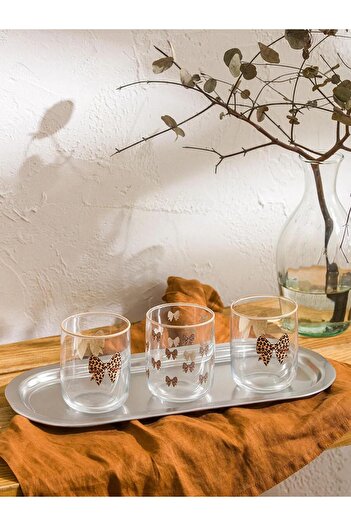 LC Waikiki Printed Glass Cup 3-Piece 280 ml (W5)
